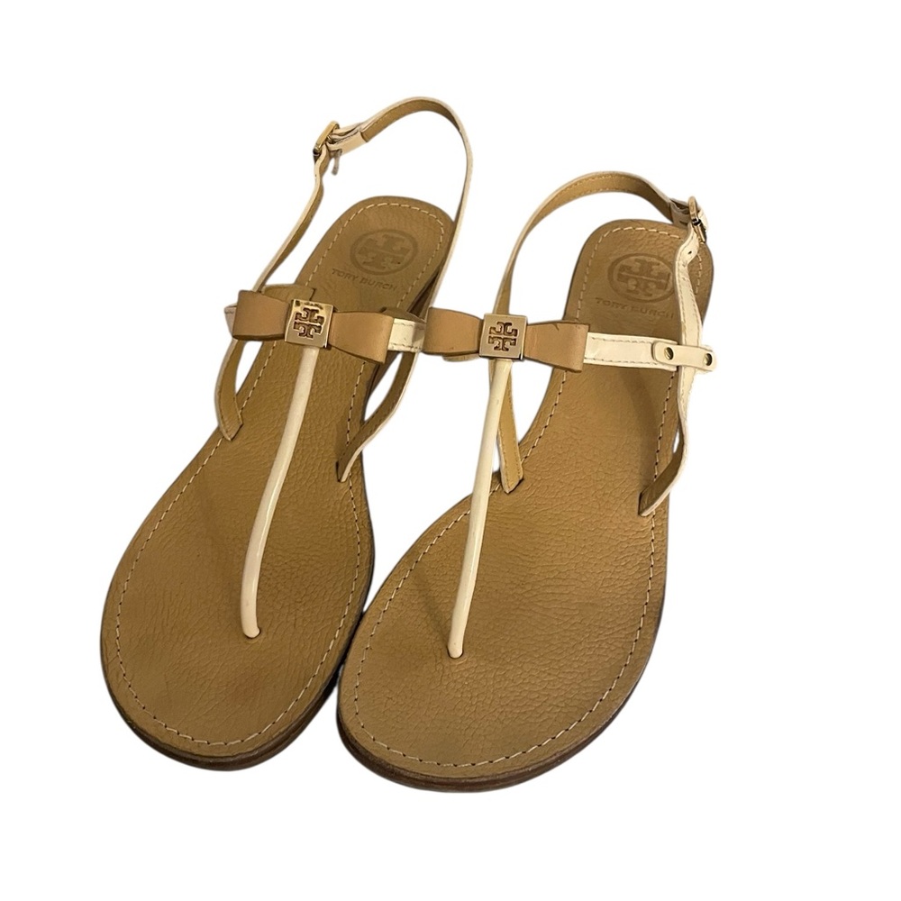 Tory Burch Tan Leather Sandals Size:9.5
